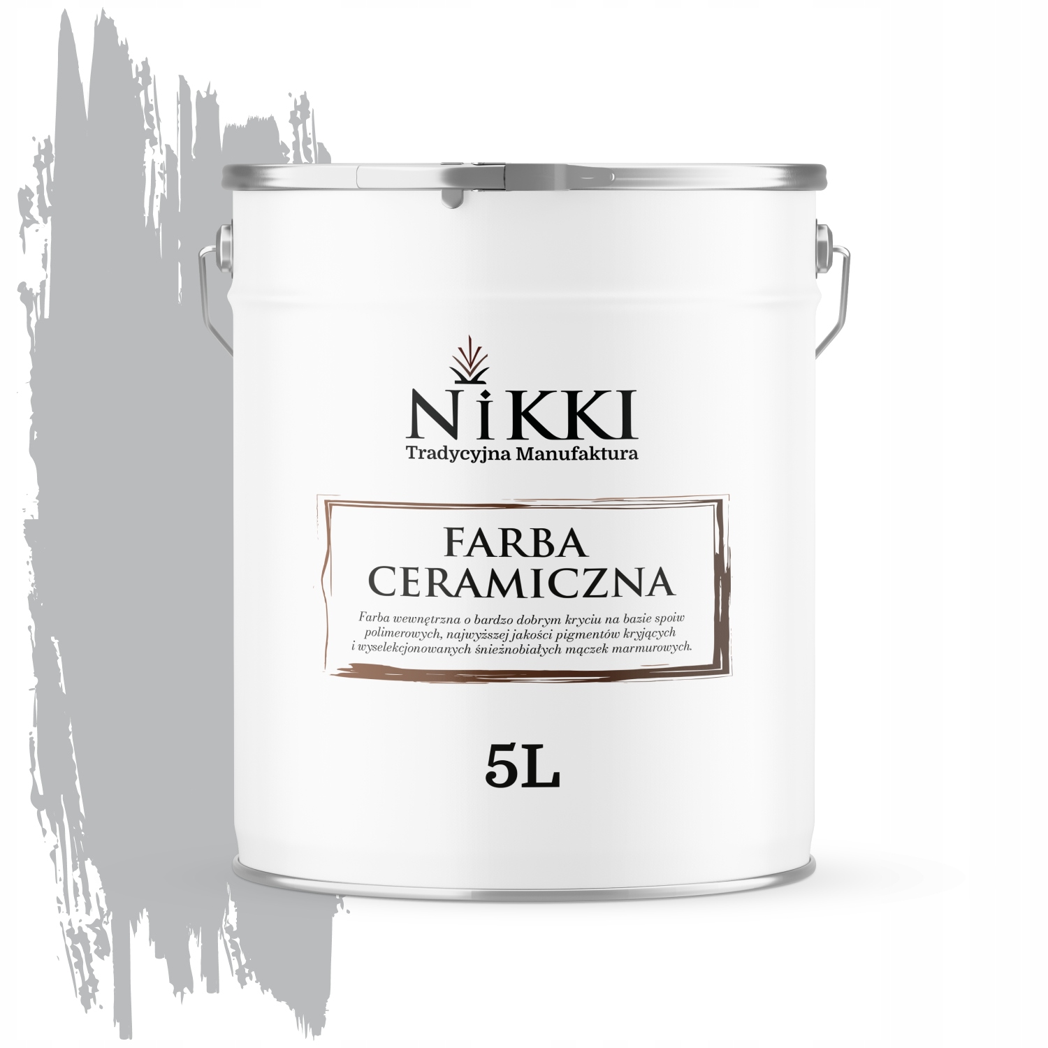 Keramická Stropná Nástenná Farba Sivá H1050 Hlboká Matná Na Steny 5 L