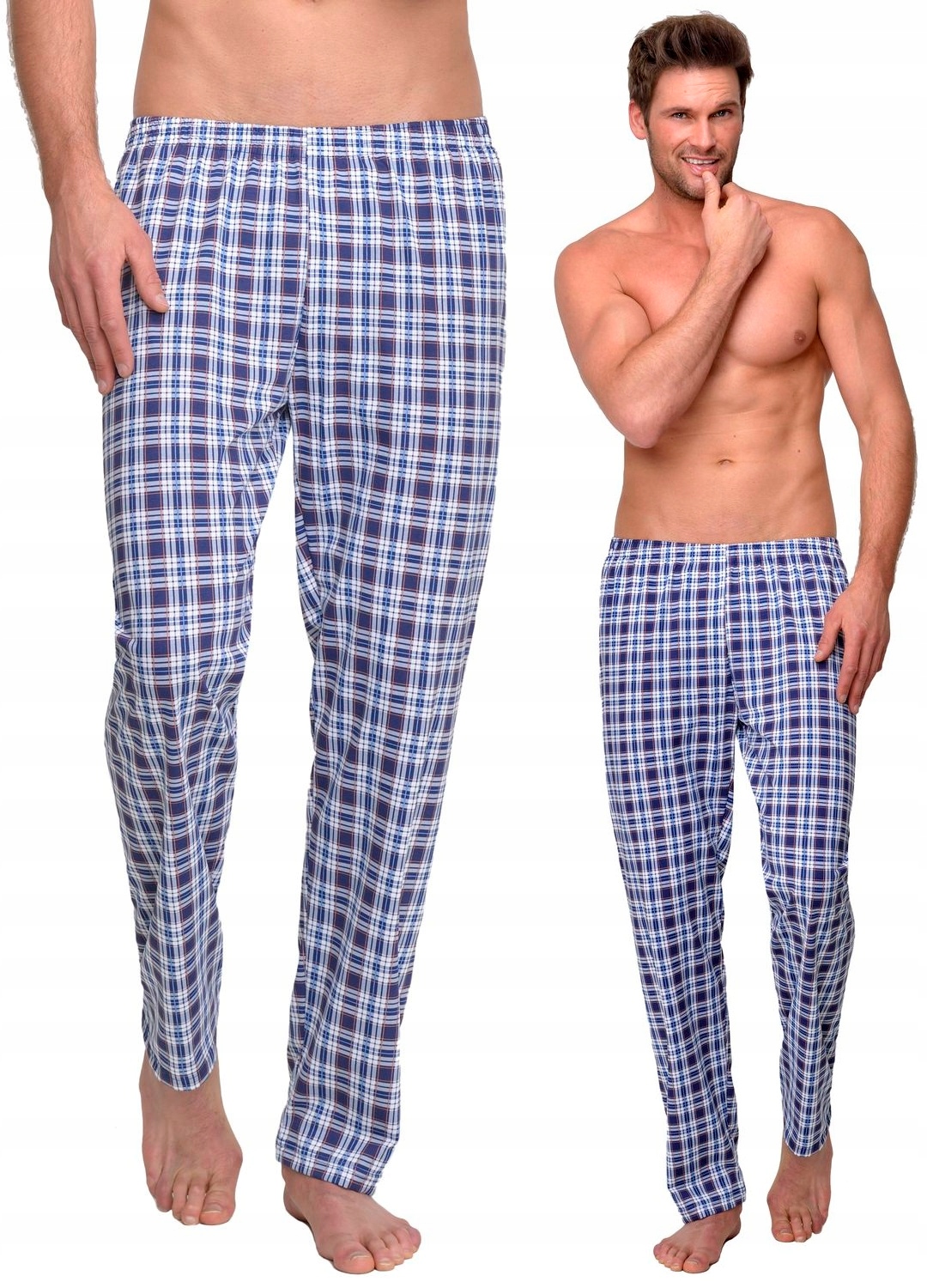 Пижамы хлопковые длинные спальные брюки XXXL