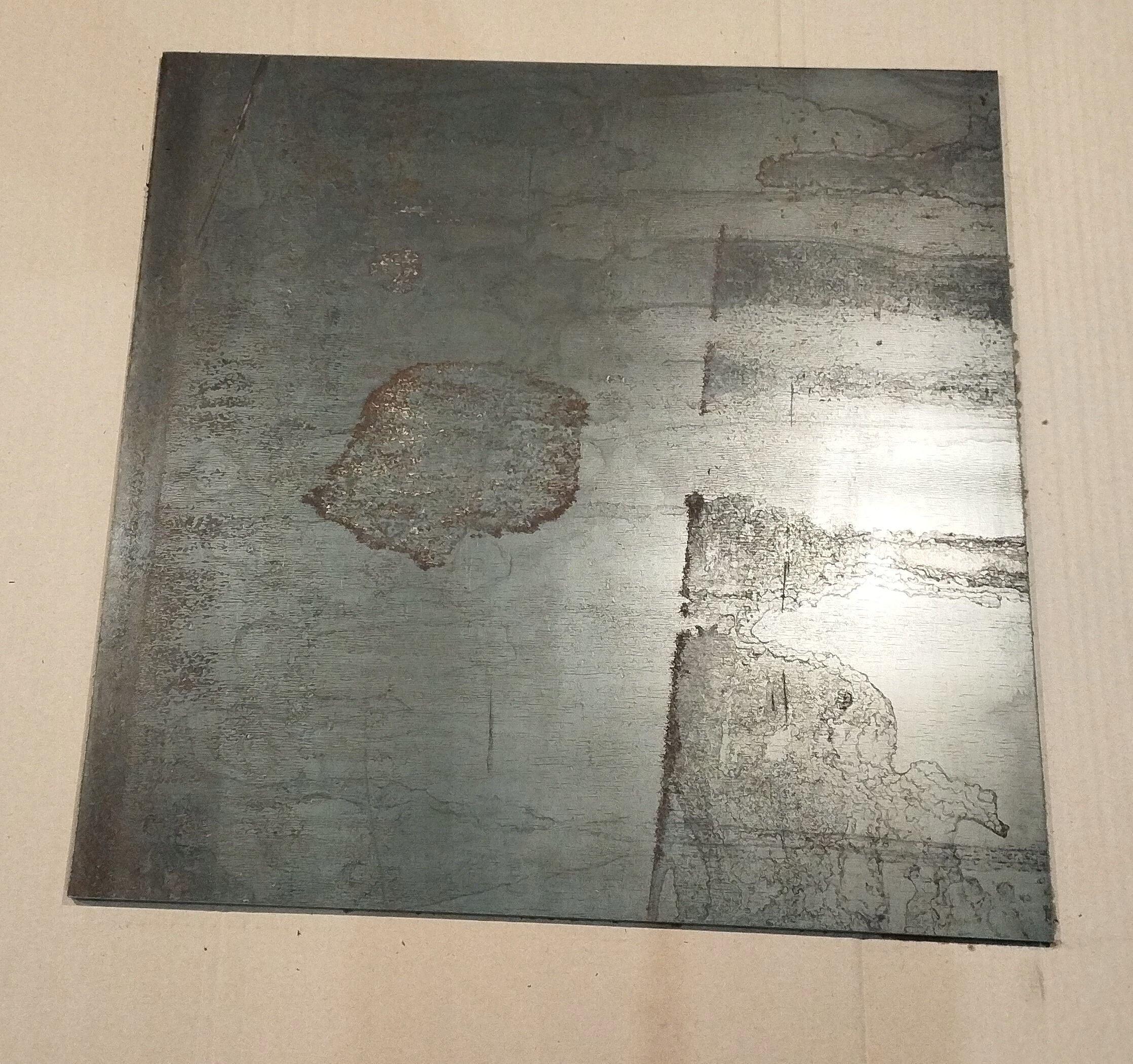 Blacha stalowa stal formatka prostokąt 500x500x8mm 50x50x0,8cm gr. 8mm