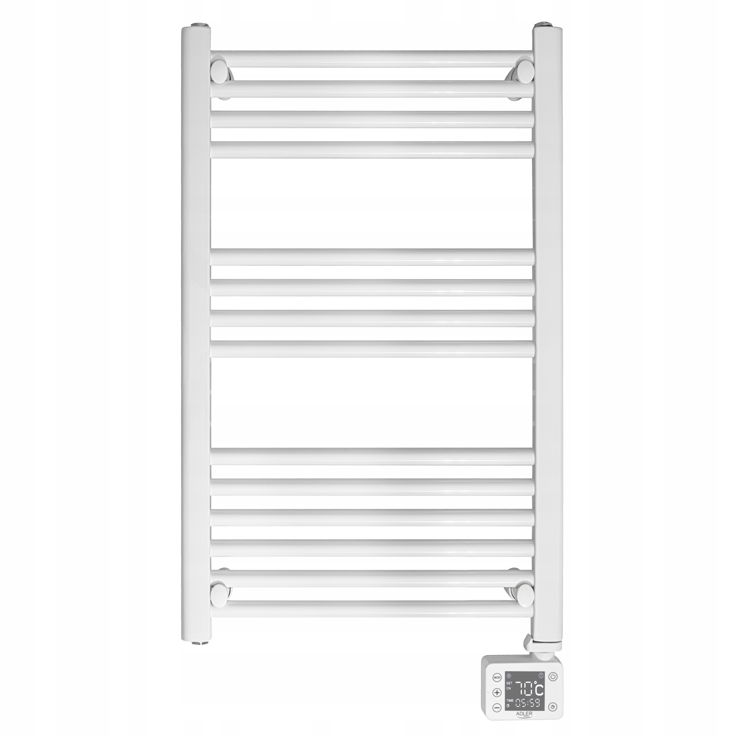 Elektrický Led kúpeľňový radiátor Ad 7824 Ohrievač 600 W Biely