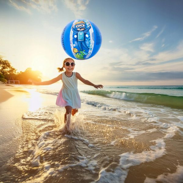 DMUCHANA PIŁKA PLAŻOWA DUŻA KOLOROWA DO WODY NA BASEN PLAŻE NUREK 40CM Rodzaj Plażowe