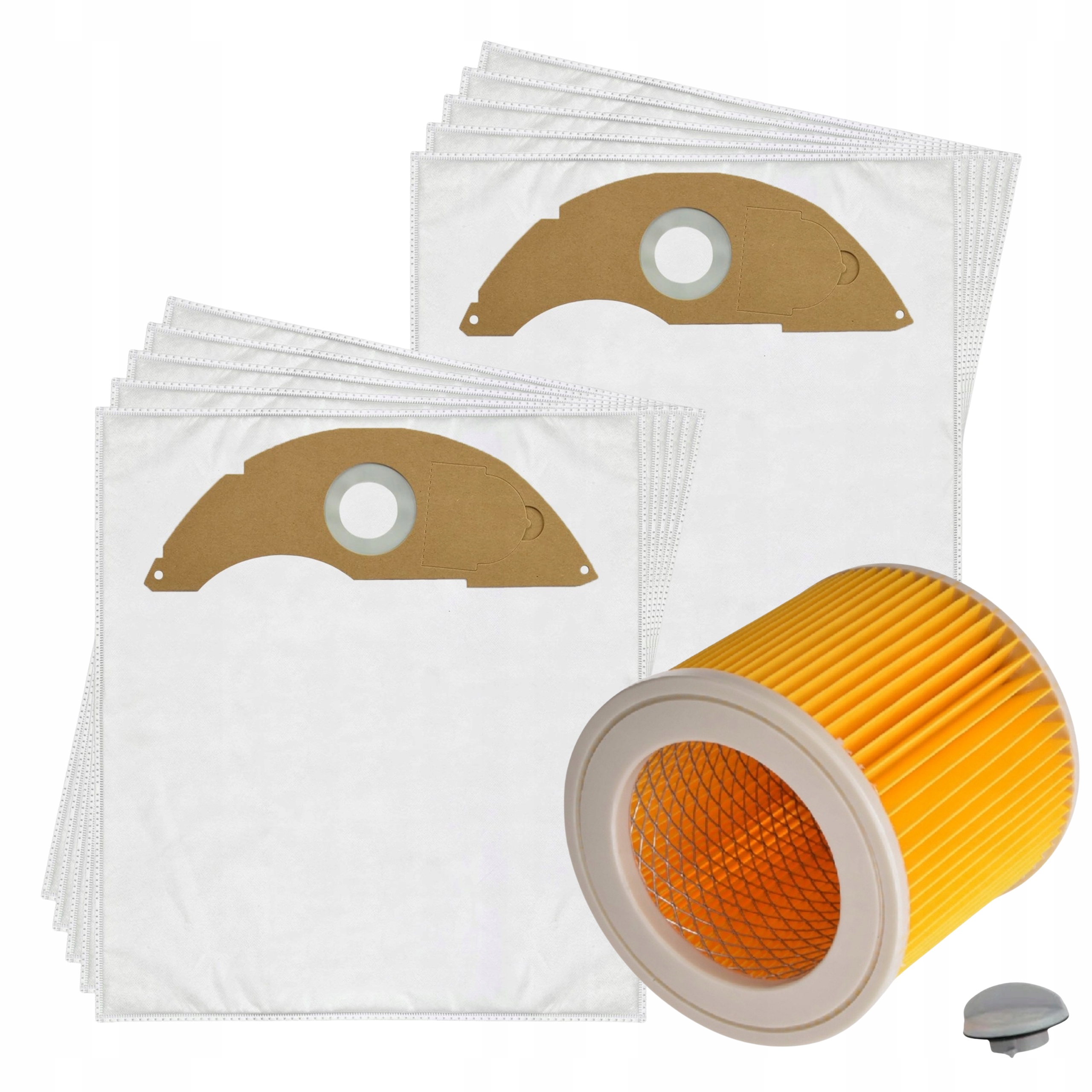 20 x Sáčky Do Vysavače Karcher Nt 22/1 Ap Te L Zesílený Filtr