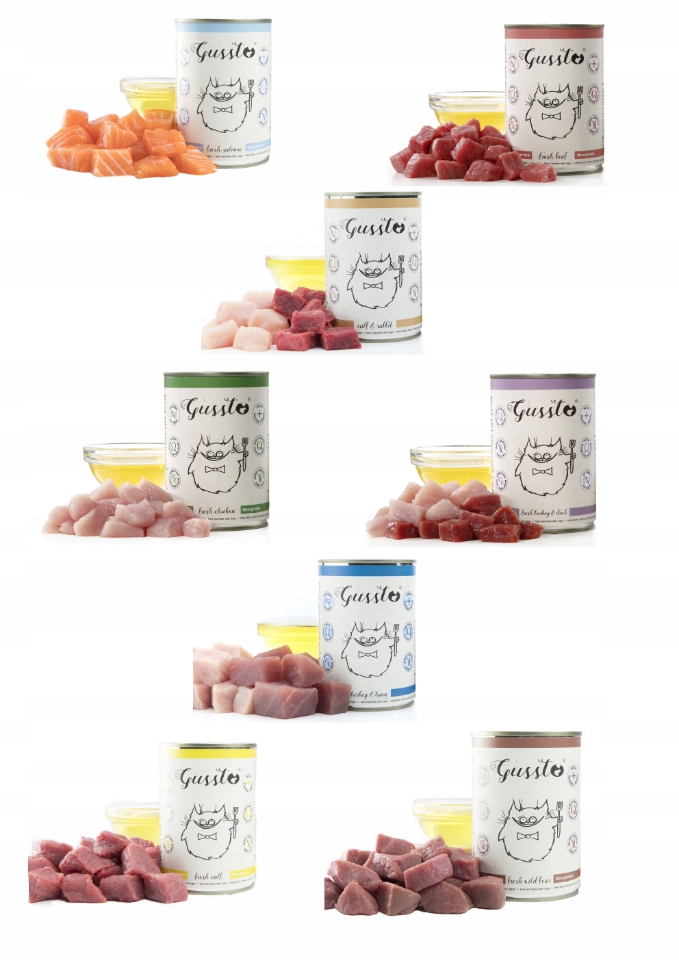 Karma premium Gussto 24x400g Dla Kota MIX