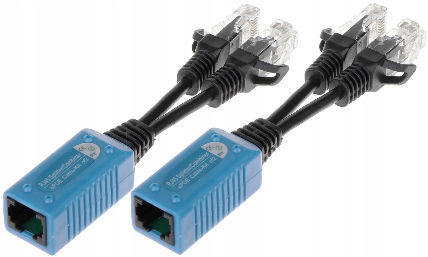 

Adapter PoE 2 kamery na 1 kablu skrętce 802.3af/at