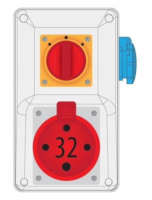 Rozvaděč R-box Kompakt 32A/4P 1x230V vypnuto L/p B.324/1/LP