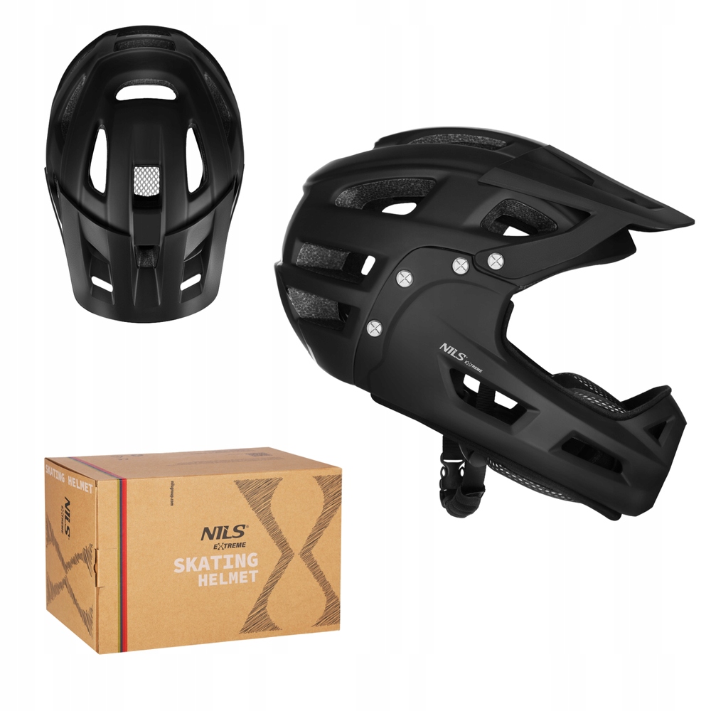 Cyklistická přilba Full Face celoobličejová s odnímatelnou čelistí In-mold 58-61 cm