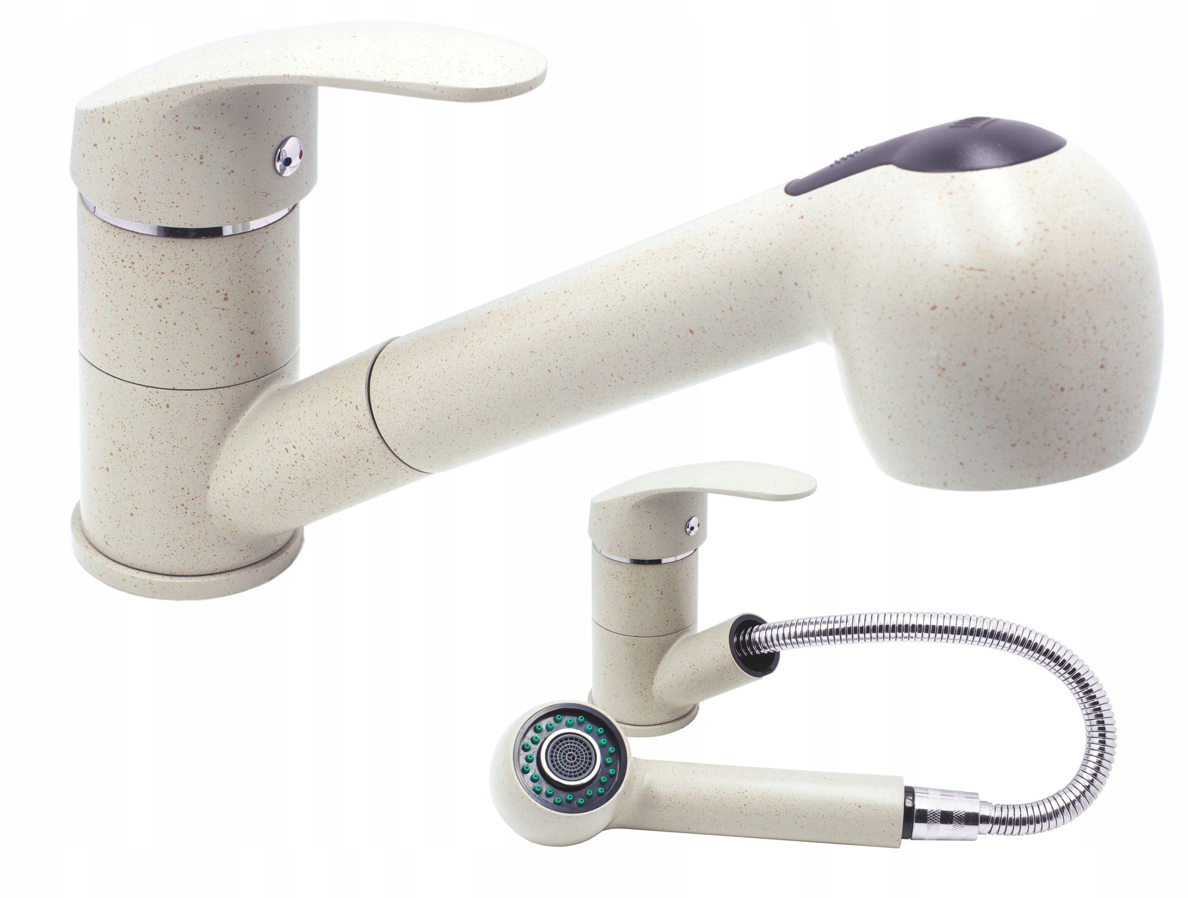 Kuchyňská Béžová Baterie S Výsuvným Výtokem