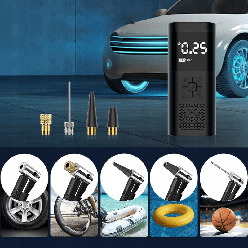 KOMPRESOR SAMOCHODOWY POMPKA DO ROWERU ELEKTRYCZNA Marka LEMON