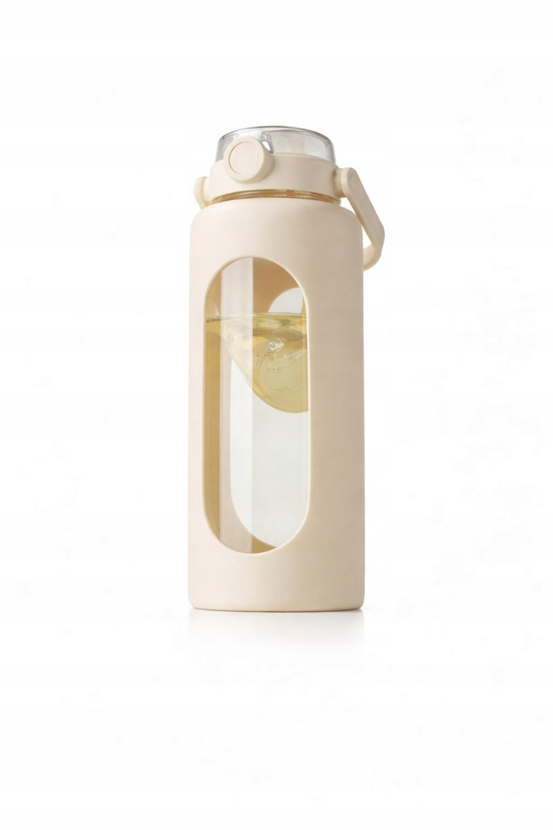 Bidon Butelka Szklana 1.8 l Do Wody Na Siłownię Z Uchwytem Do Telefonu