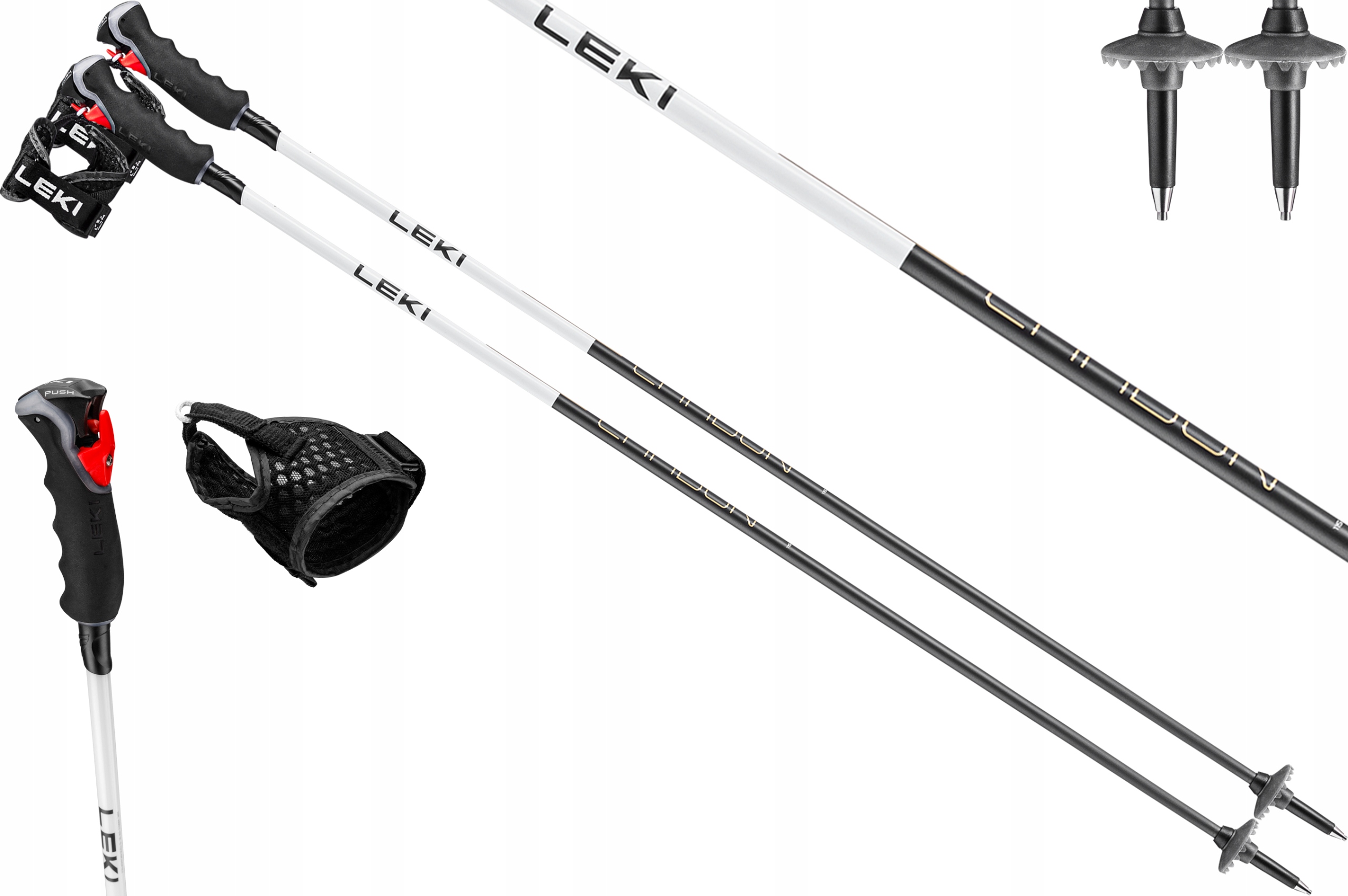 Kijki kije narciarskie zjazdowe Leki Carbon 14 Trigger 3D 65368801 120cm