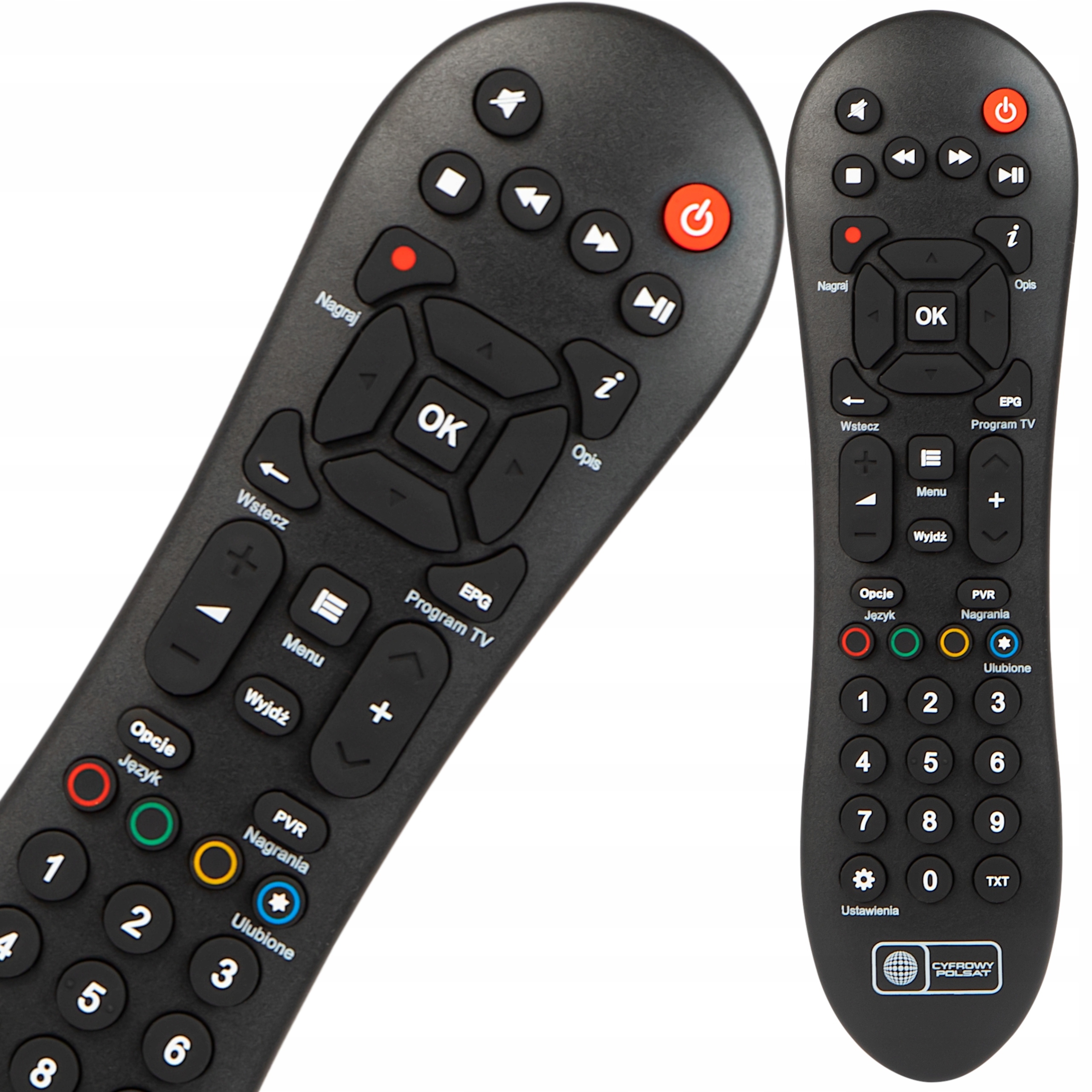 4× Pilot do dekoderów Polsat Evobox czarny HD7000 HD2000 HD3000
