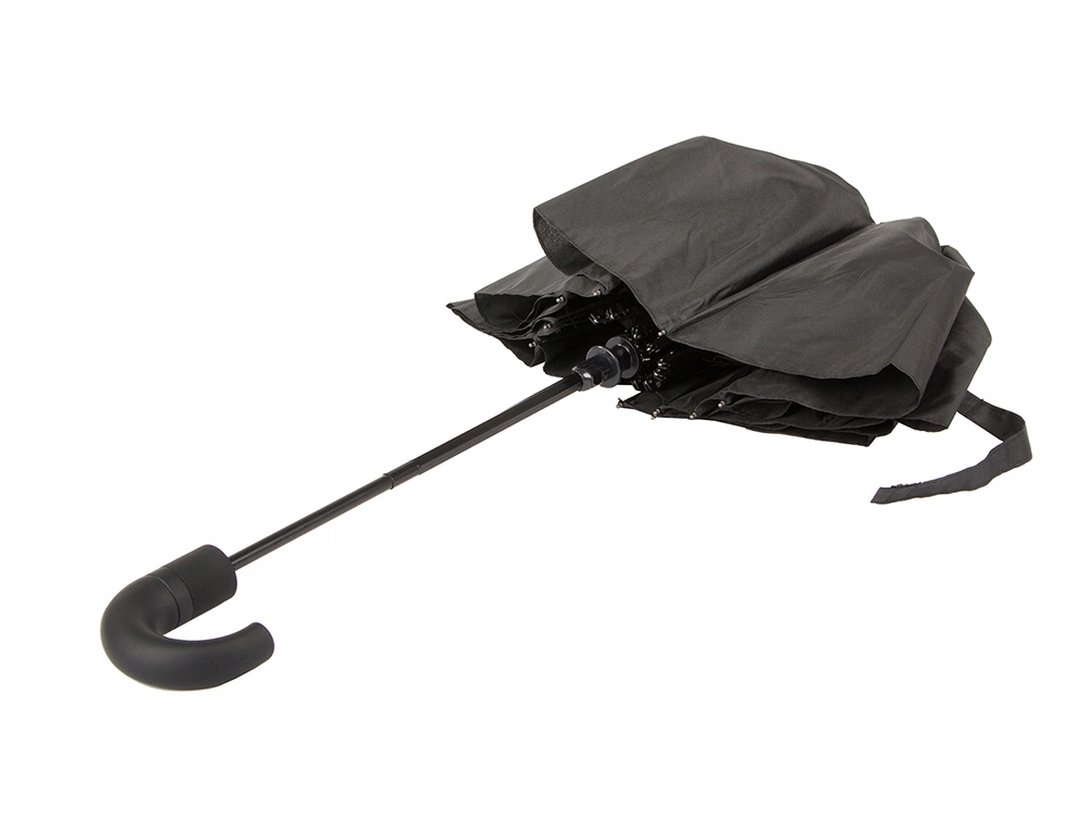 PARASOL PARASOLKA SKŁADANA AUTOMAT CZARNY UNISEX Wzór dominujący bez wzoru