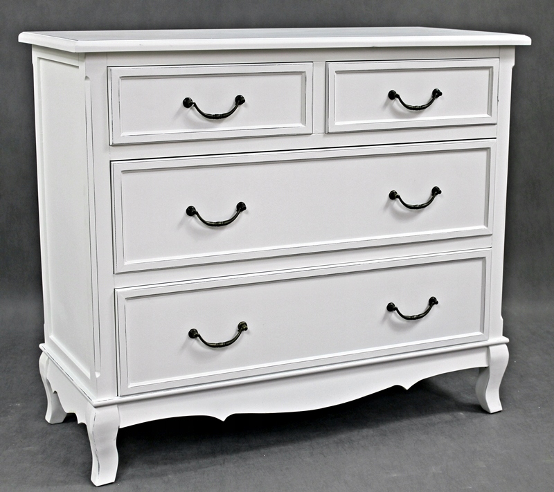 NOWA BIAŁA KOMODA MEBLE STYLOWE RUSTYKALNE Szerokość mebla 90 cm