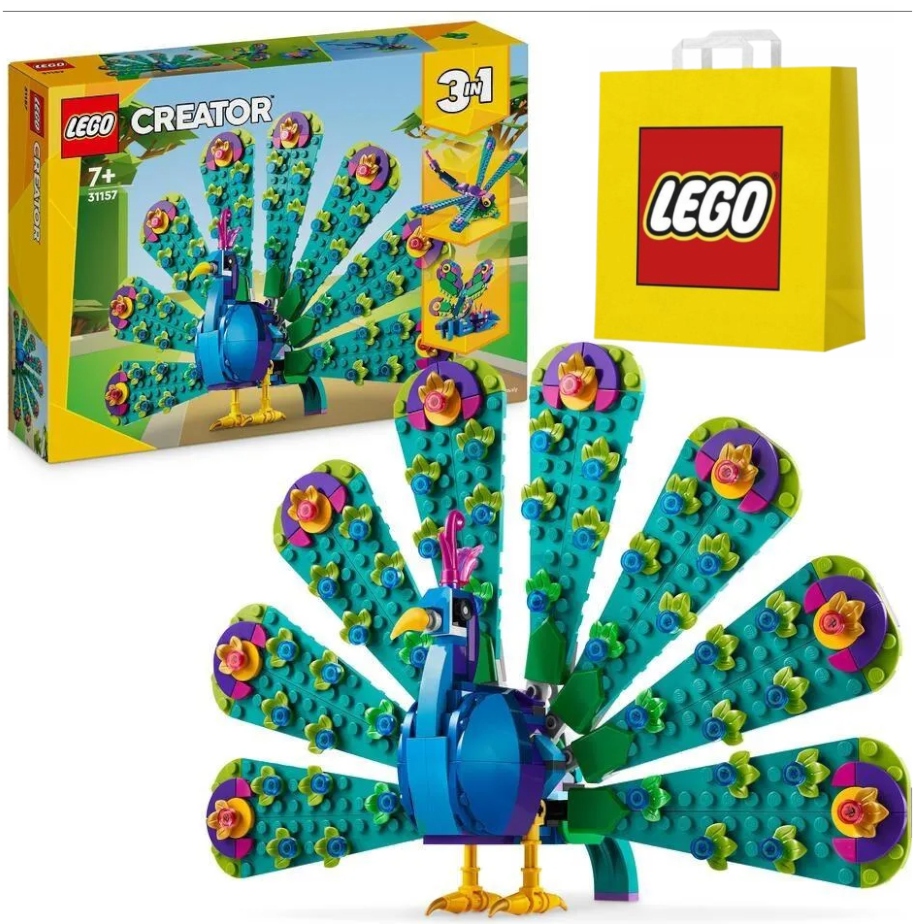 Lego Creator 3v1 31157 Exotický páv papírová taška Lego!
