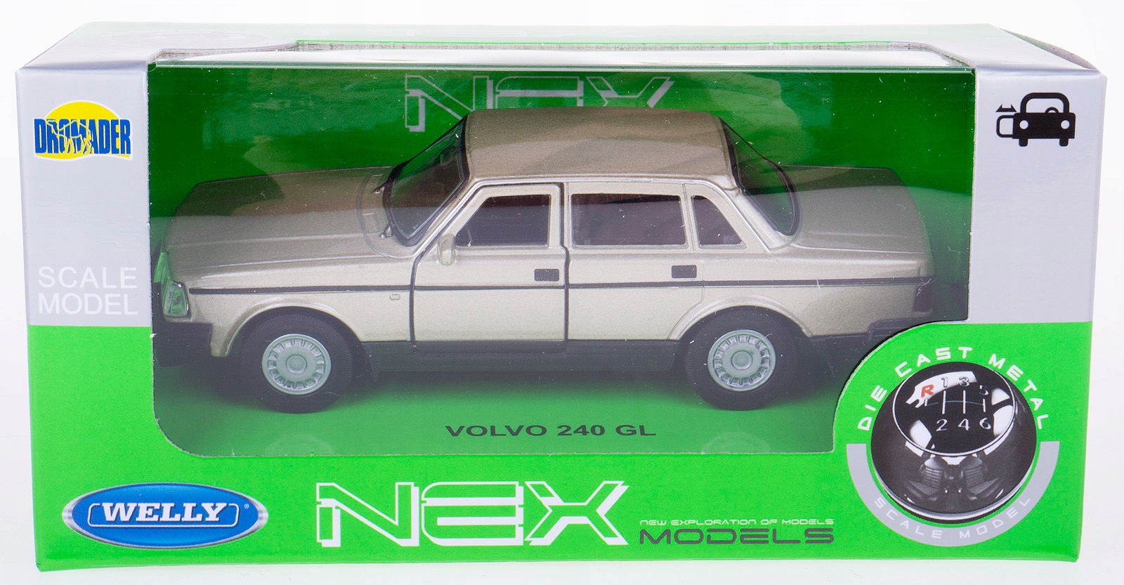 VOLVO 240 GL MODEL METALOWY WELLY 1:34/39 ZŁOTY EAN (GTIN) 5904538640989