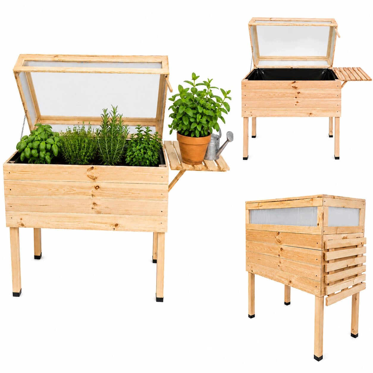 Herbárium s bylinkovým skleníkom, záhrada, balkón, terasa