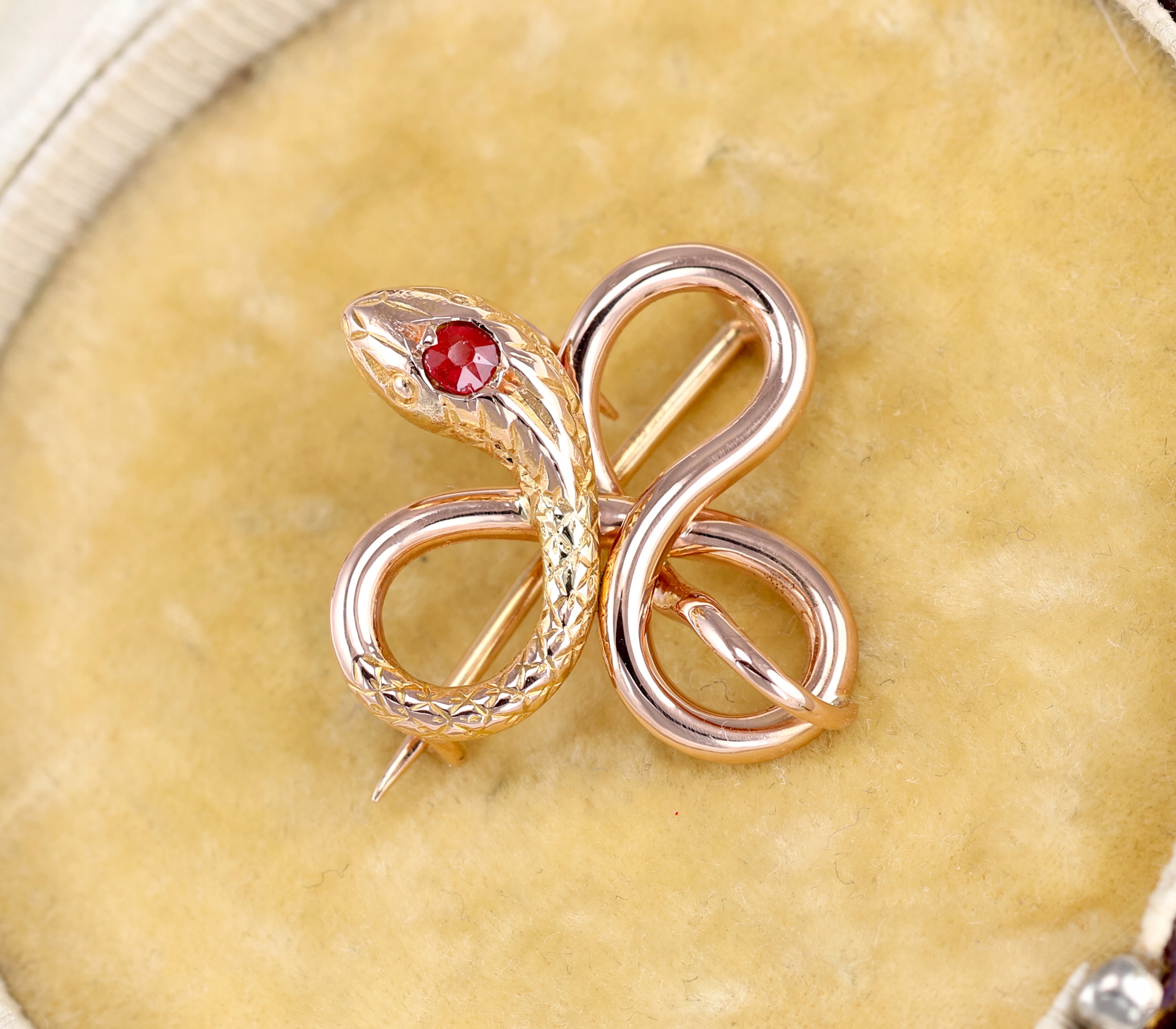 DAWNA ZŁOTA 18K BROSZKA I WISIOREK 2 W 1 WĄŻ