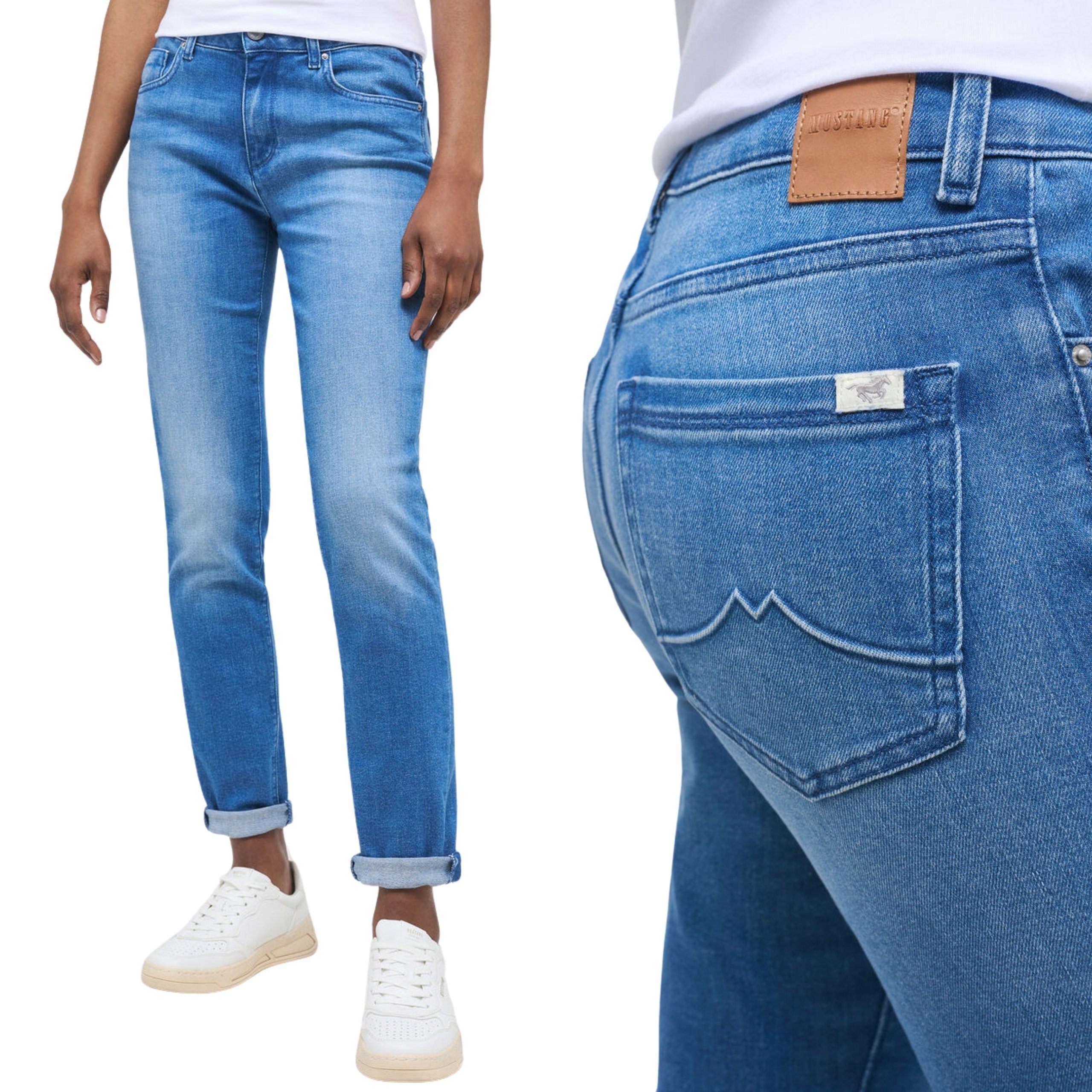 Mustang kalhoty MID Waist modré džíny Shleby SKINNY_W25 L30