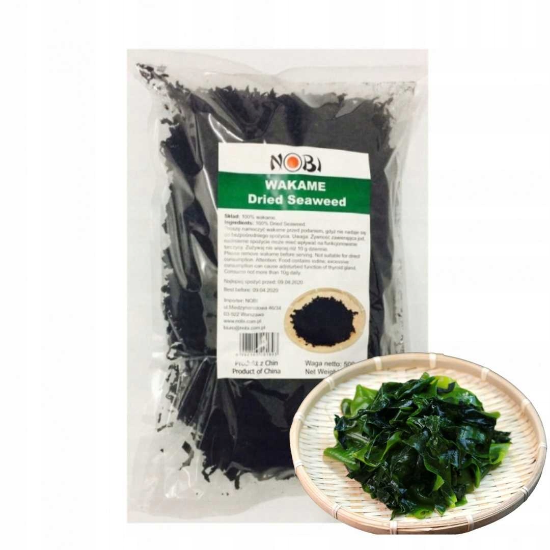 

Wodorosty Wakame Algi Morskie 500g Suszone Cięte