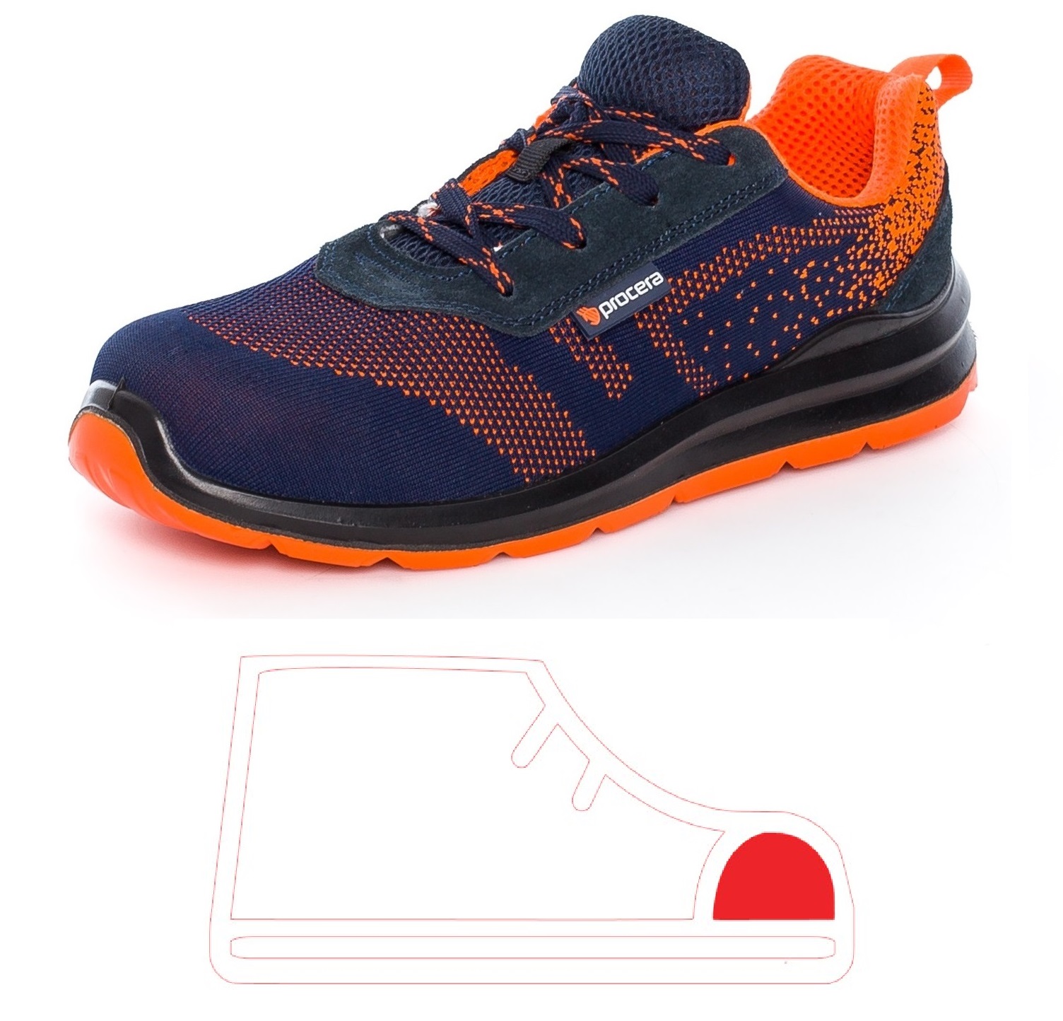 Robocze Buty Lekkie Półbuty S1 Bhp Ochronne Procera Texo rozm. 41