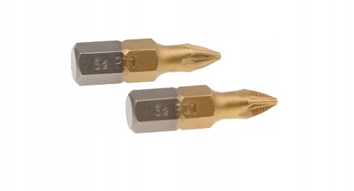 

Końcówki Wkrętakowe PZ1 x 25 mm Bity Tytanowe 2szt