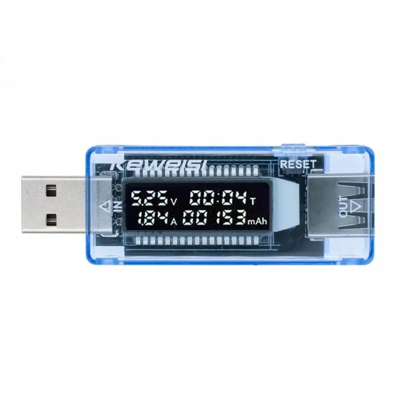 USB TESTER- AMPEROMIERZ WOLTOMIERZ USB POMIAR ENERGII I CZASU ŁADOWANIA