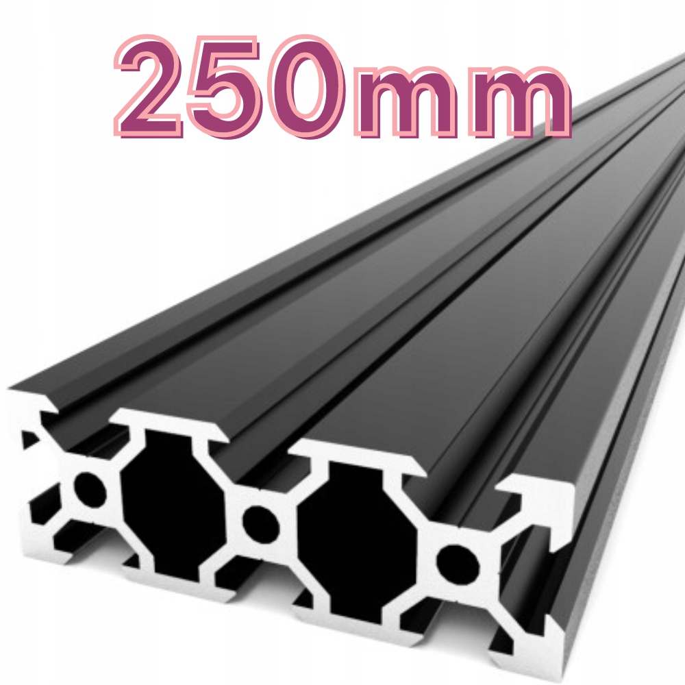 Hliníkový profil V-Slot 20x60x250 mm Černý