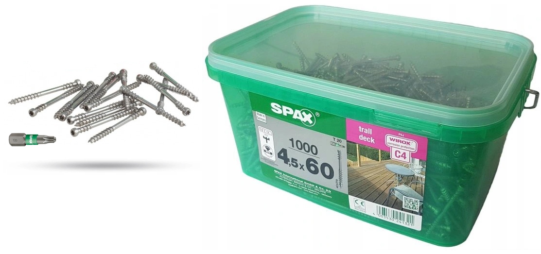 

Spax wkręt do deski tarasowej C4 4,5x60 1000szt