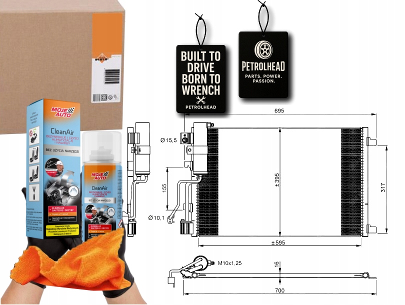 Kondenzátor Klimatizace Nissan Qashqai +2 1,5 DCI 0 #Petrolhead Pro+ Kit9