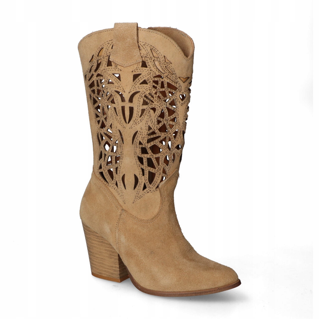 Kotníkové Boty Lewski 3414 Béžová B semiš 41