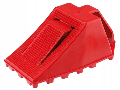 Klin pod koła z hamulcem plastikowy Pomarańczowy