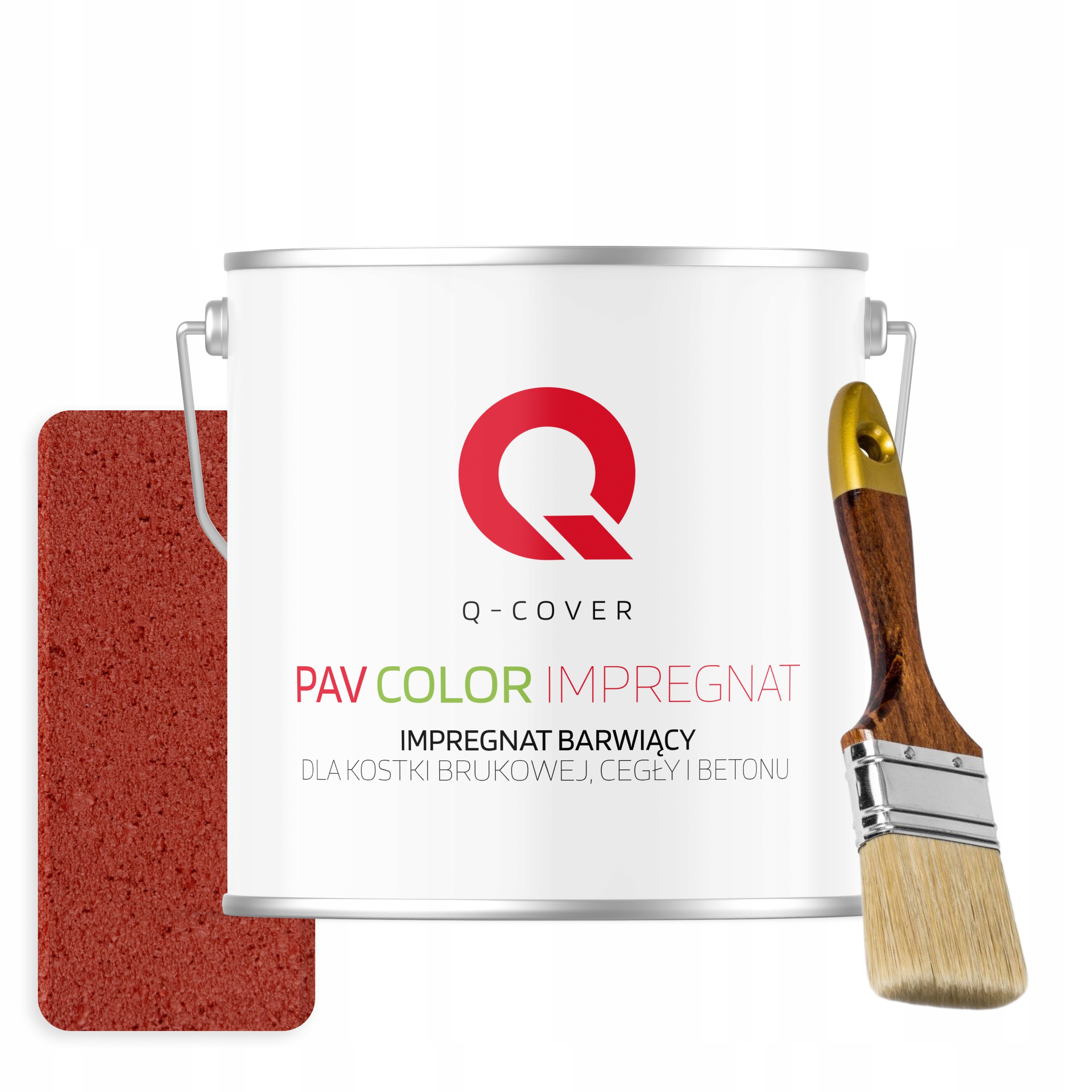 Farbiaci impregnát na betónové kocky 5 l Paradajková červená štetec
