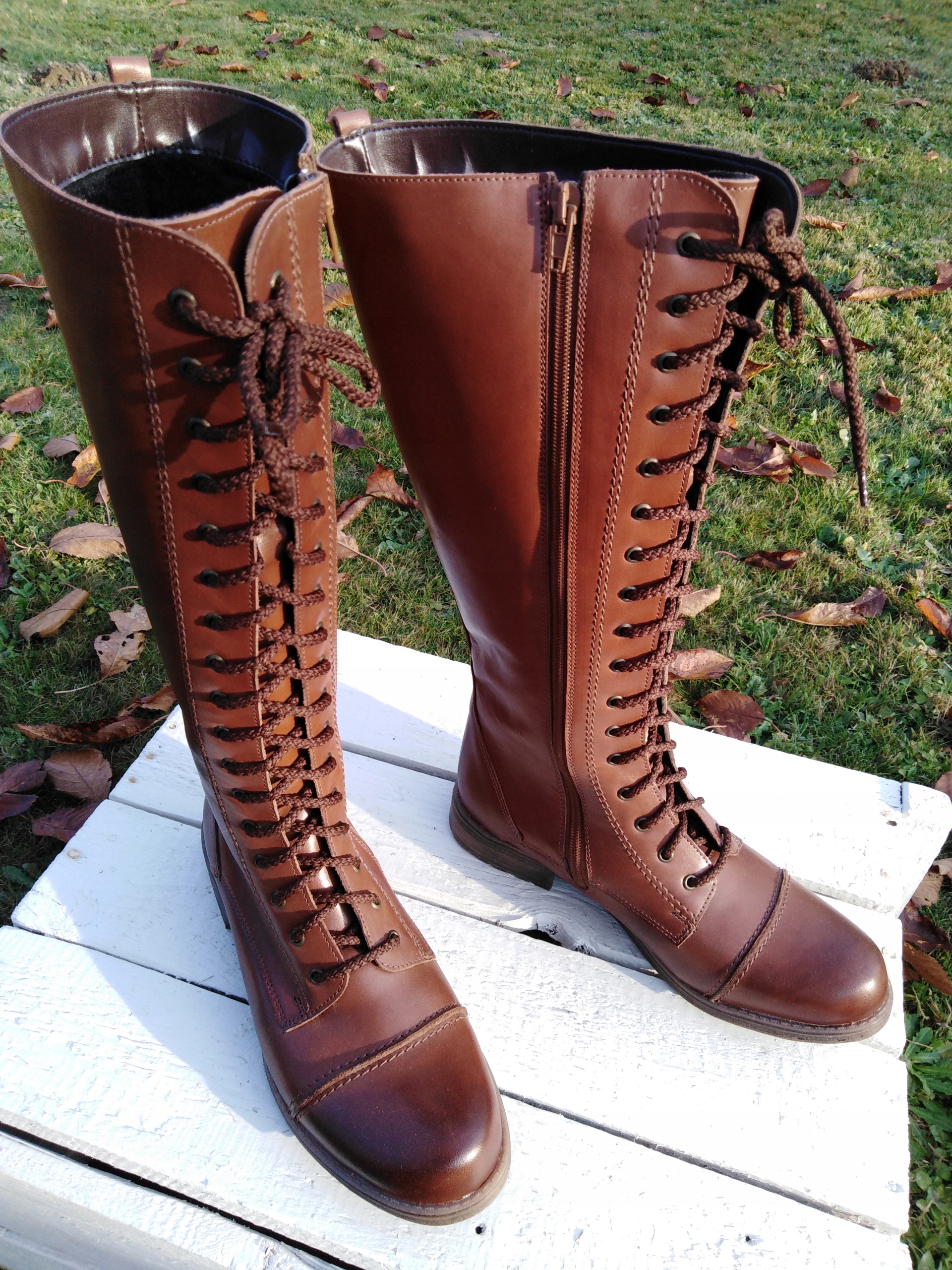 40 BRĄZOWE BUTY DAMSKIE SZNUROWANE WORKERY SKÓRZANE OCIEPLANE ZIMOWE Rozmiar 40