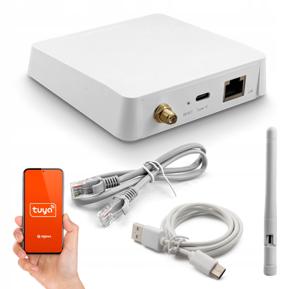 Bramka Zigbee Centrala Apple Home Mostek Lan RJ-45 Tuya Android