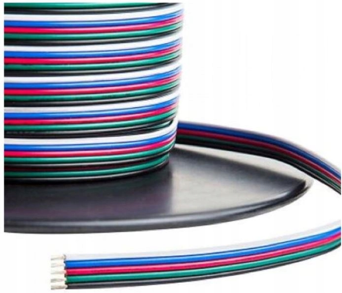 

Kabel przewód Led pięciożyłowy Rgbw 5x05mm2