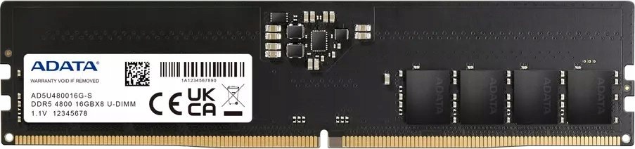Pamięć Adata DDR5, 16 Gb, 5600MHz, CL46 (AD5U560016G-S)
