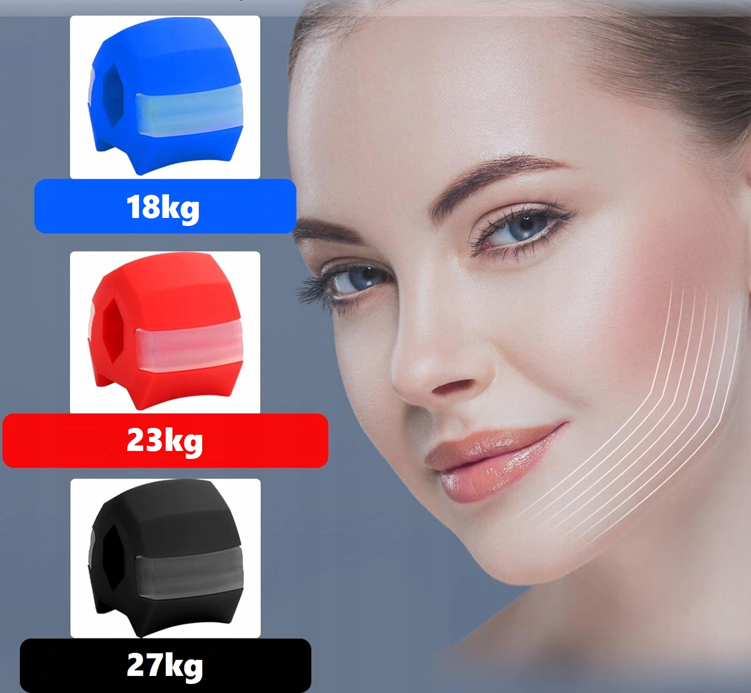 3x PRZYRZĄD do ćwiczeń żuchwy i szczęki Jawline modelowanie twarzy Model JI99