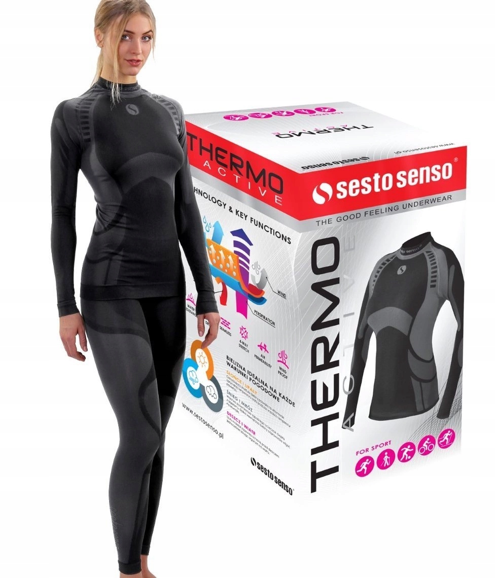 [Sesto Senso] komplet BIELIZNY TERMOAKTYWNEJ damskiej [L]