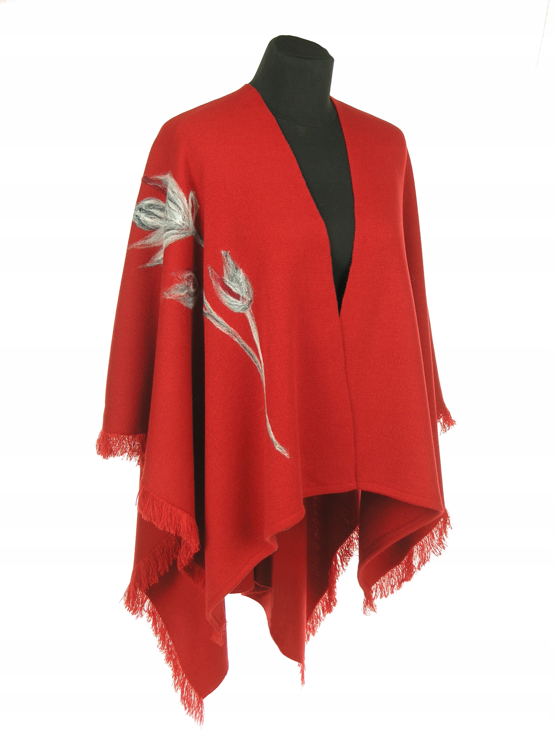 

Ponczo Chusta Z Haftem Czerwone R. Uni 42 56