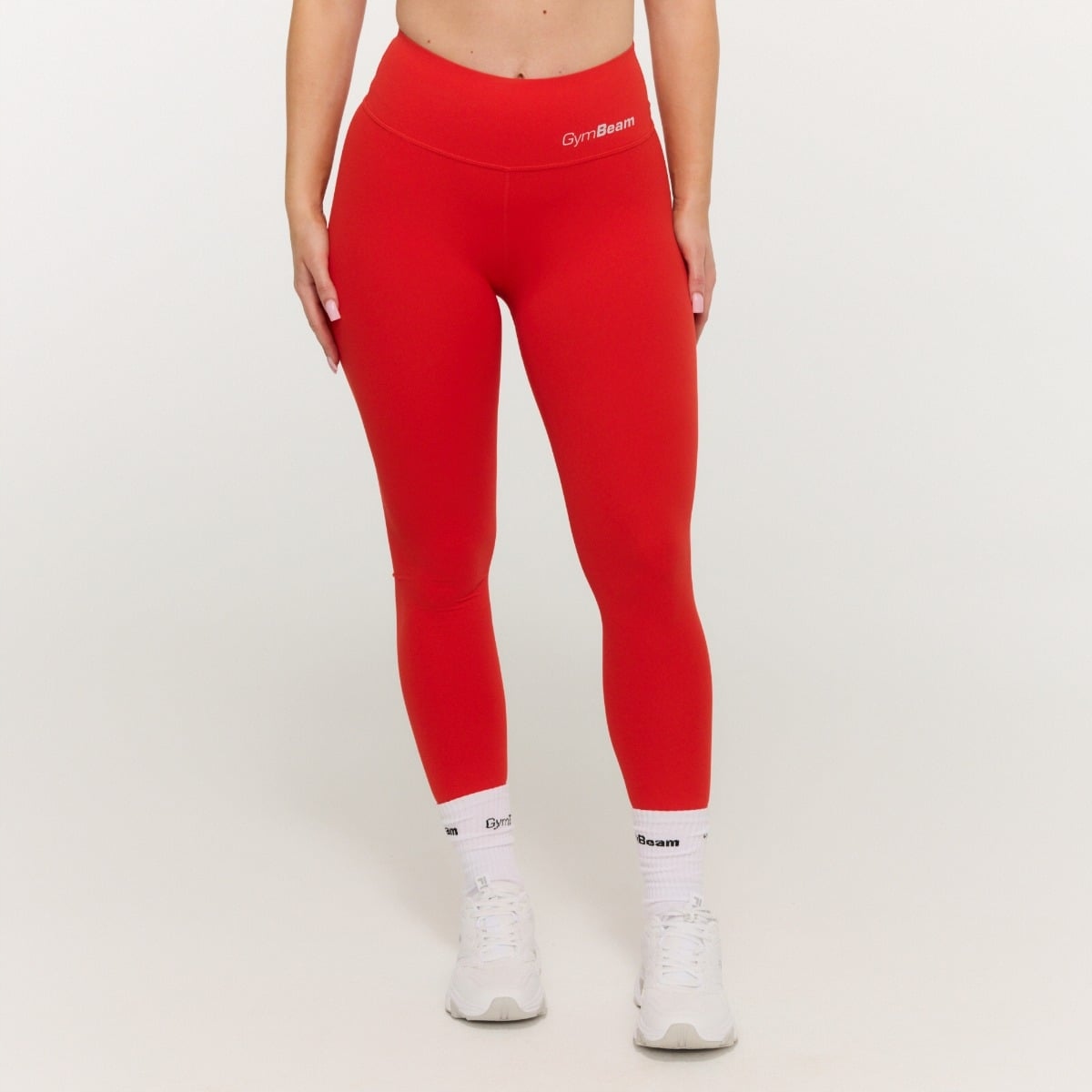 Legginsy Damskie Beat Wzmocniona Talia Komfort Tangerine L GymBeam