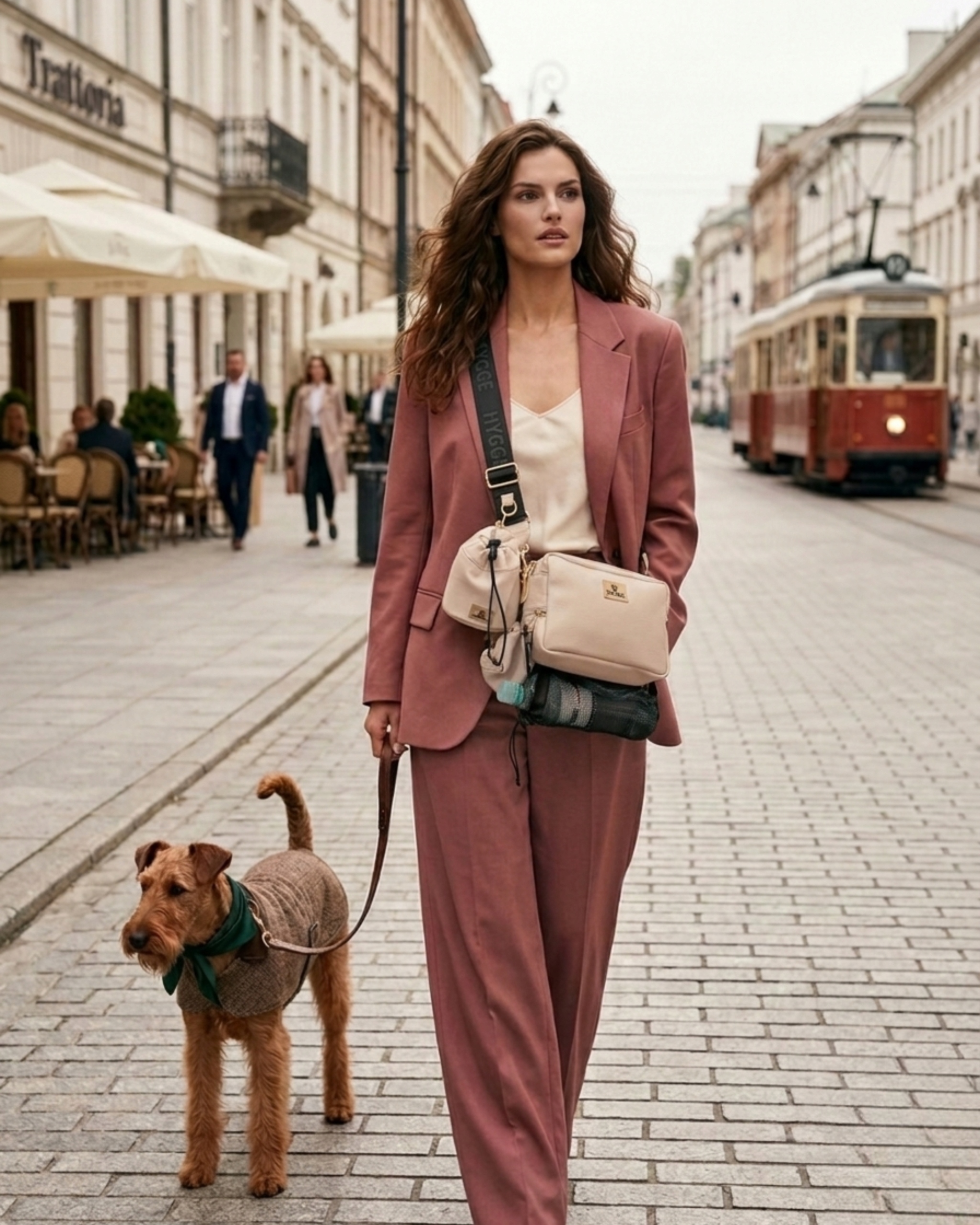 Levně Procházková taška pro psa hygge sáček na pamlsky sáčky sada 2v1