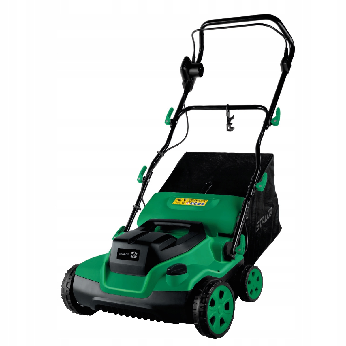 WERTYKULATOR AERATOR ELEKTRYCZNY 4W1 ZBIERA ZAMIATA LIŚCIE 38CM KOSZ 50L