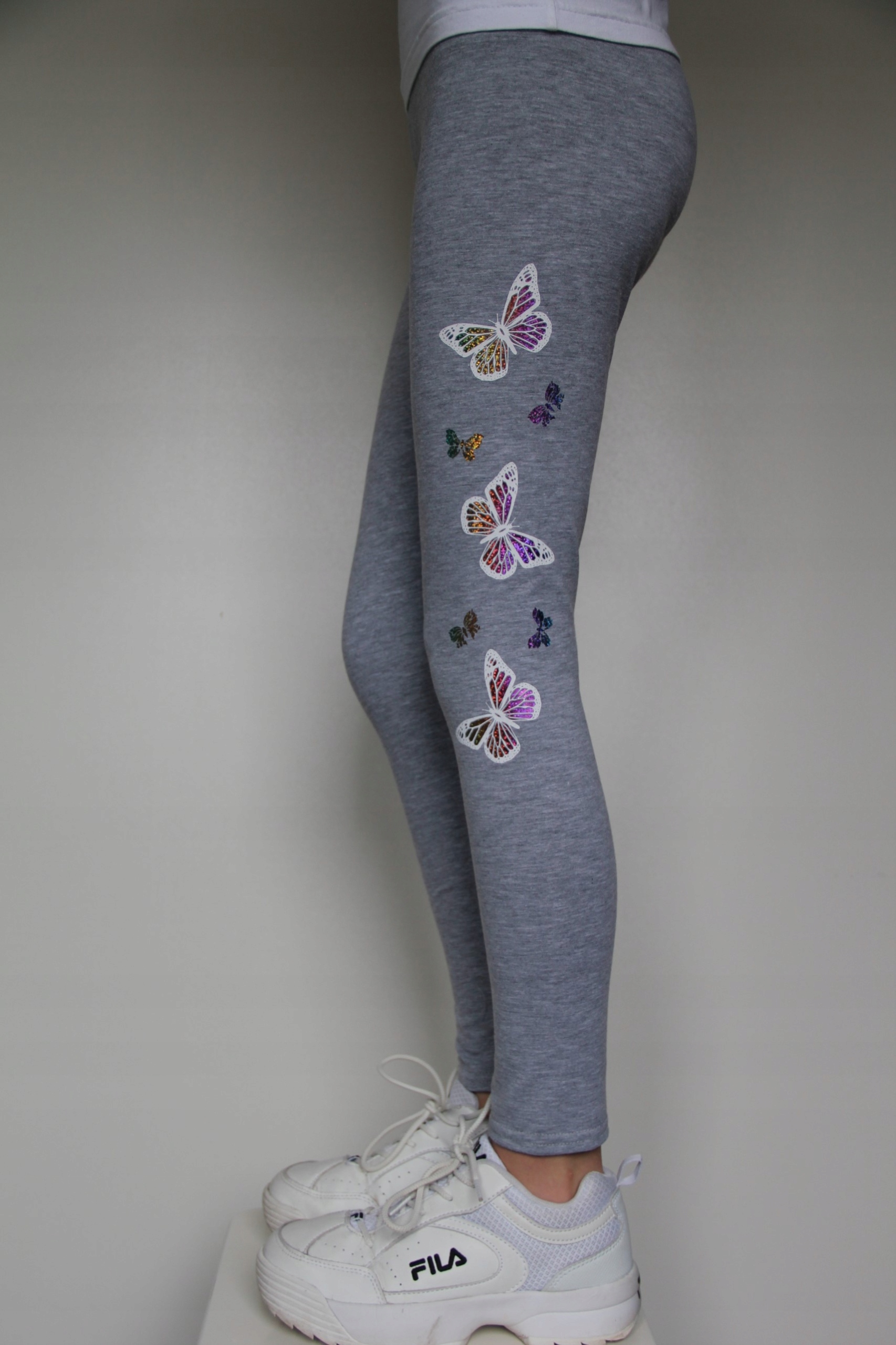 

Legginsy Getry Szare Motylki r.140 R 116-164
