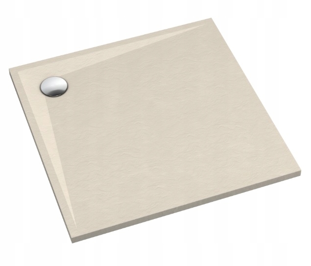 Brodzik kwadratowy Libra Cashmere Stone 80x80 Schedline kaszmir