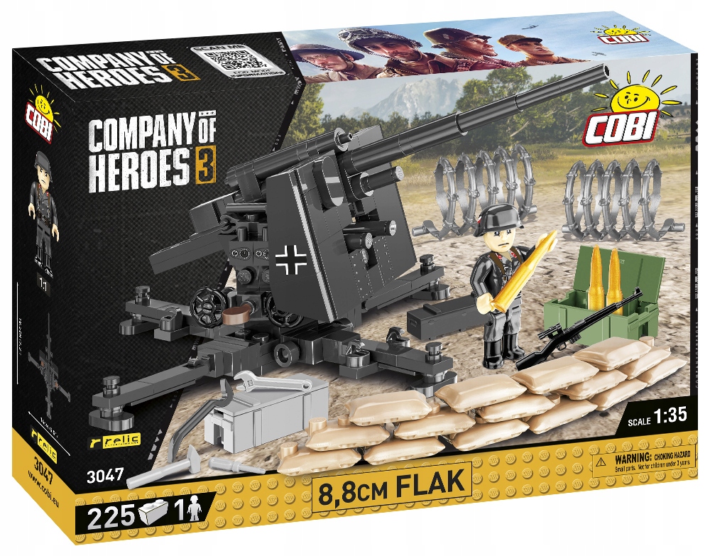 COBI 3047 FLAK 8,8 CM KLOCKI COMPANY OF HEROES Marka Cobi
