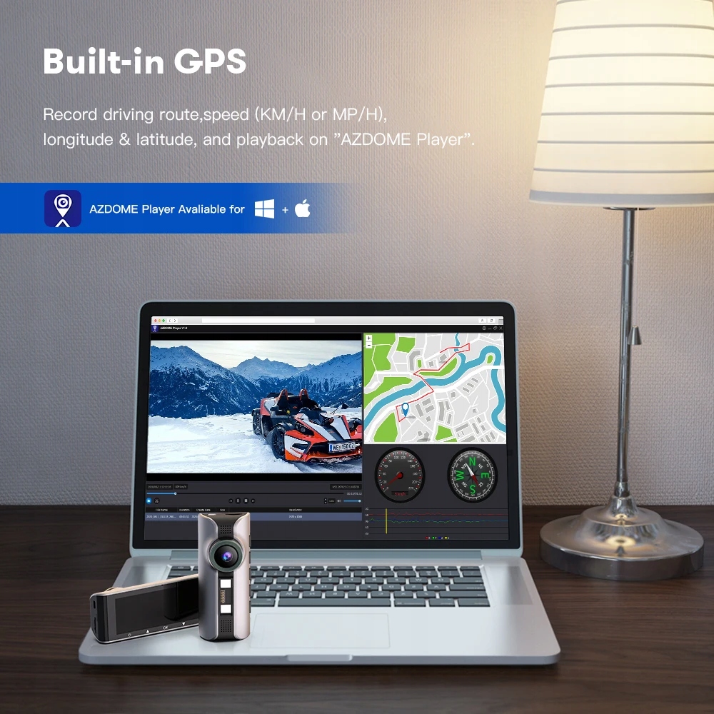 2023 azdome M550 PRO noktowizor wifi 1080p przednia i tylna Model JLY01