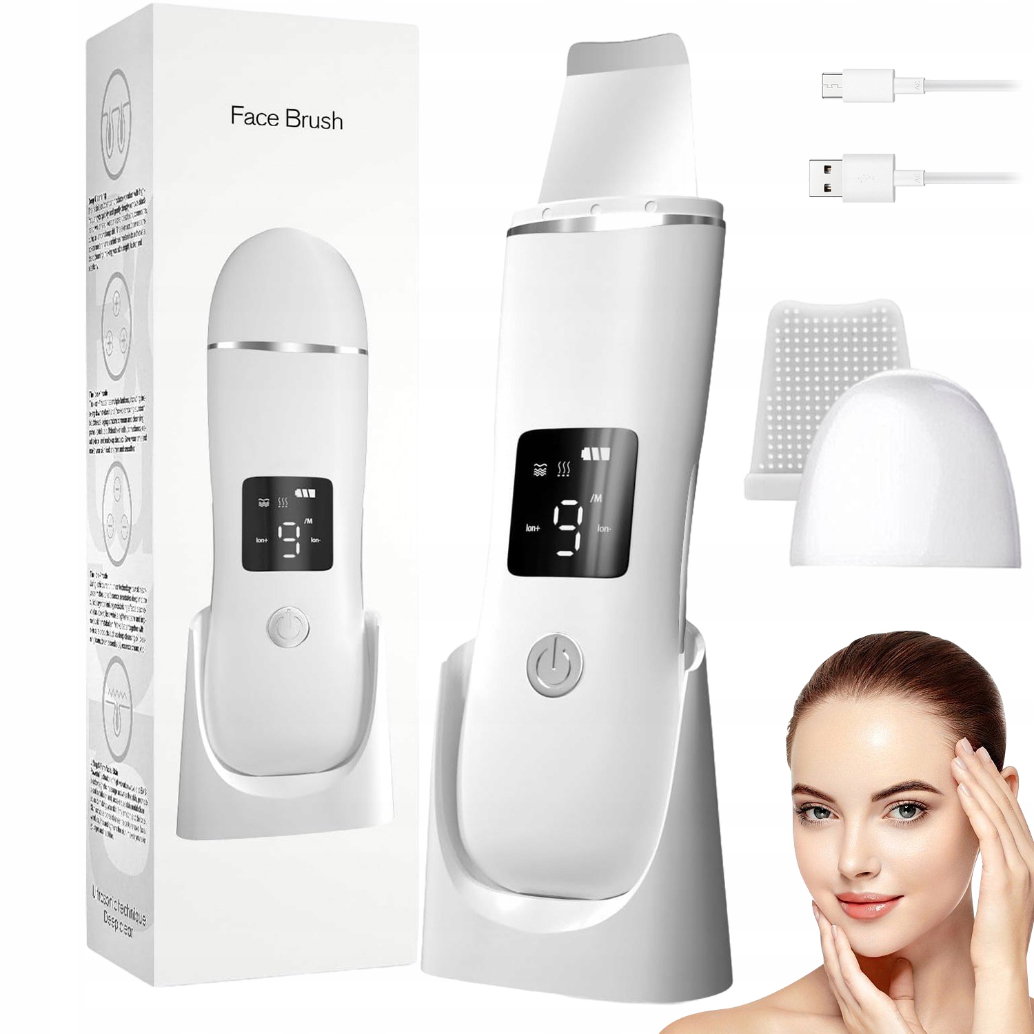 Led Bezdrátový Kavitační Peeling Na Obličej S Ultrazvukem, 4 Režimy