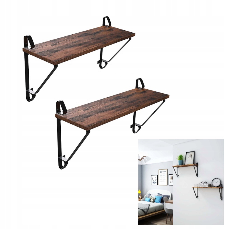 

Półki Wiszące Półka 2SZT Rustrykalna Loft Zestaw