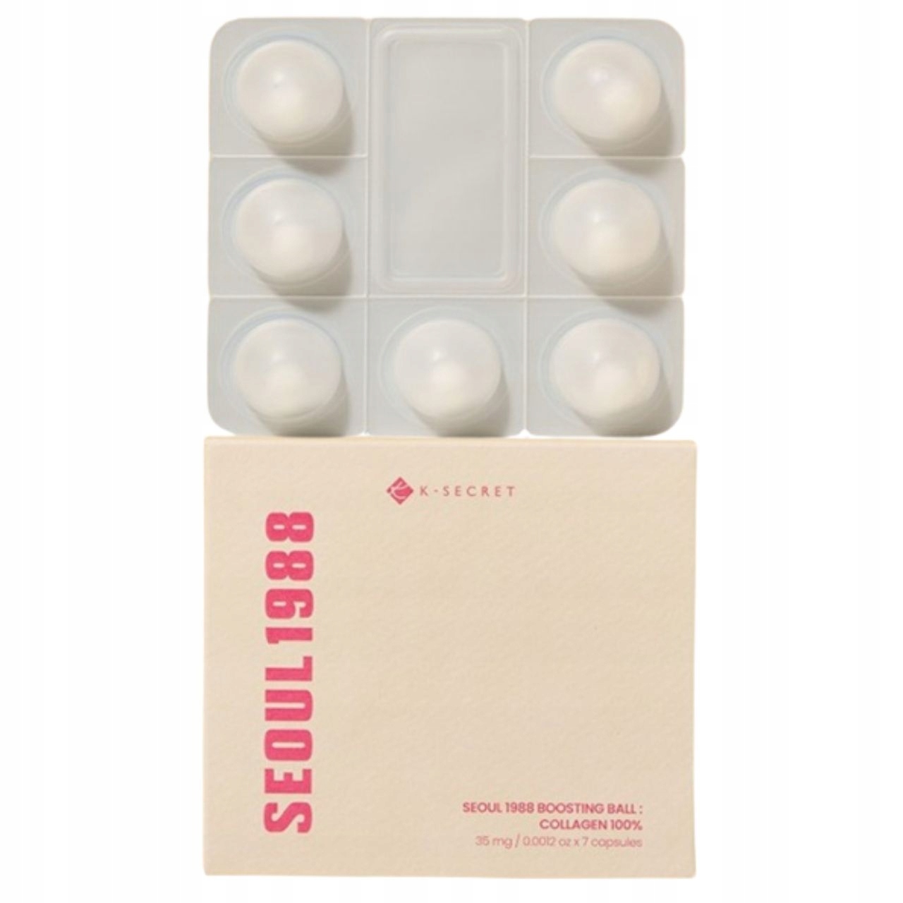 K Secret Seoul 1988 Boosting Ball Kolagen 100% lyofilizovaný 7 kusů