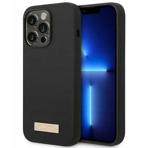 Pouzdro Guess GUHMP14LSBPLK pro Apple iPhone 14 Pro černá/black hard case Silicon